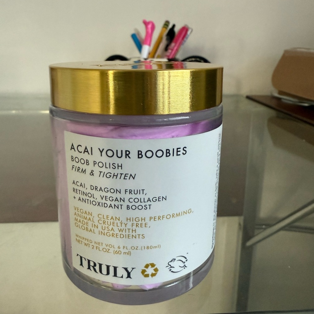TRULY Acai Your Boobies Boob Polish - Purple and Gold